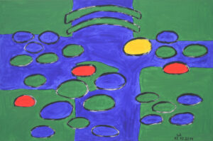 Nenúfares con puente japonés