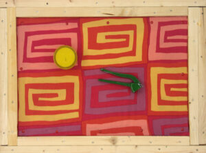 Atardecer con ibis verde