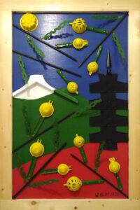 Vista al Fuji con árbol de yuzu