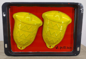 Dos conos de helado de vainilla