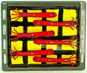 Carabineros rojos en la parilla