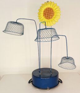 Flor con floración azul